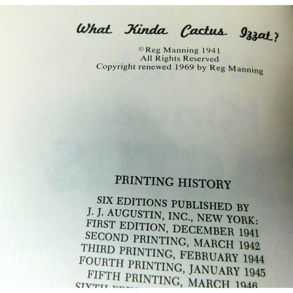 Vintage Humor Artist Book What Kinda Cactus Reg Manning PB Cartoon - Picture 5 of 9